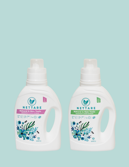 All-Natural Liquid Laundry Detergent Lavender (1L) + Fragrance Free (1L)