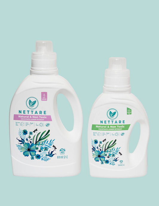 All-Natural Liquid Laundry Detergent Lavender (2L) + Fragrance Free (1L)